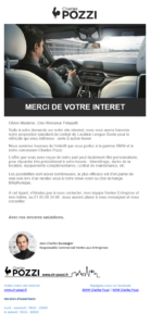 Exemple de mail envoyé par Marketing Automation